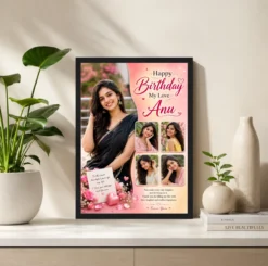 Alternative view of Girlfriend Birthday Collage Photo Frame Romantic Style