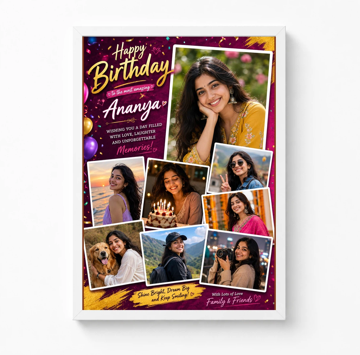 Girlfriend Birthday Photo Frame Couple Warm Love Personalised 3 Girlfriend Birthday Photo Frame Couple Warm Love Personalised - Image 3