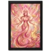 goddess lakshmi abstract gold pink contemporary spiritual art 13 black main