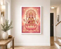 Goddess Lakshmi Geometric Mandala Gold Pink Sacred Art Photo Frame 11 goddess lakshmi geometric mandala gold pink sacred art 07 white 2