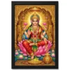 goddess lakshmi tanjore lotus throne gold coins divine art 01 black main