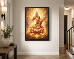 guru mantra lotus feet sacred teacher golden devotional art 15 black 2