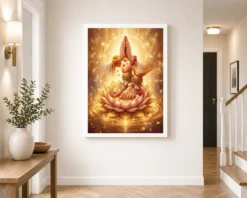 guru mantra lotus feet sacred teacher golden devotional art 15 white 2