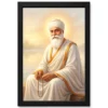 guru nanak dev ji divine portrait white robes sikh art 01 black main