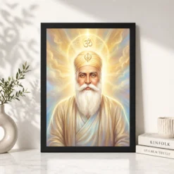 guru nanak divine light waheguru om spiritual aura art 09 black 4