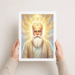 guru nanak divine light waheguru om spiritual aura art 09 white 3