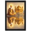 guru nanak golden temple amritsar divine reflection art 03 black main