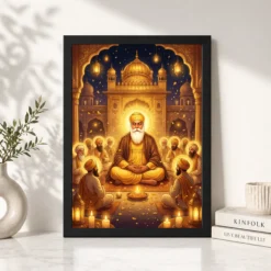 guru nanak jayanti prakash purab golden festive art 10 black 4