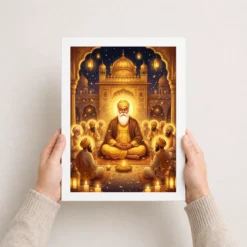 guru nanak jayanti prakash purab golden festive art 10 white 3