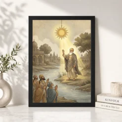 guru nanak stopped sun sultanpur miracle divine light art 05 black 4