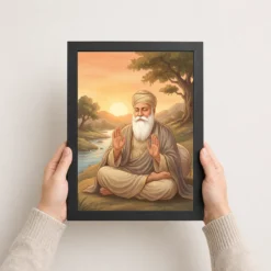 guru nanak sunrise blessing orange peaceful divine art 04 black 3