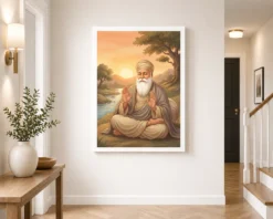 guru nanak sunrise blessing orange peaceful divine art 04 white 2