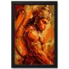 hanuman abstract orange gold contemporary expressive art 20 black main