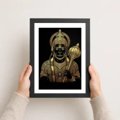 hanuman black gold luxury mandala premium wall art 15 black 3