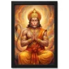 hanuman chalisa inspired devotional saffron gold art 25 black main