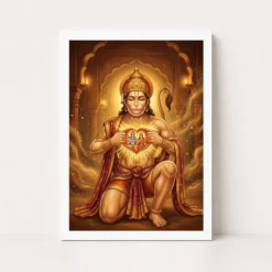 hanuman chest ram sita heart devotional miracle art 05 white main