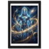Hanuman Cosmic Galaxy Stars Divine Energy Blue Gold Art Photo Frame 17 hanuman cosmic galaxy stars divine energy blue gold art 21 black main