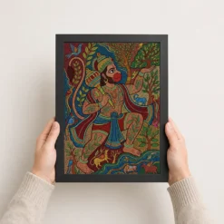 hanuman gond tribal art colorful madhya pradesh art 23 black 3