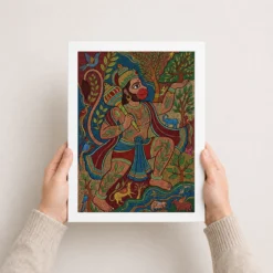 hanuman gond tribal art colorful madhya pradesh art 23 white 3
