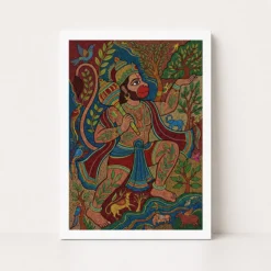 hanuman gond tribal art colorful madhya pradesh art 23 white main