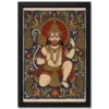 hanuman kalamkari peacock floral andhra traditional art 13 black main