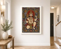 hanuman kalamkari peacock floral andhra traditional art 13 white 2