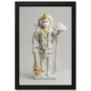 hanuman marble sculpture white gold classical divine art 24 black main
