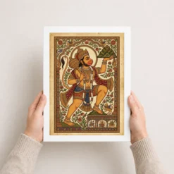 hanuman pattachitra odisha traditional folk art 22 white 3