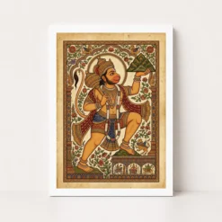 hanuman pattachitra odisha traditional folk art 22 white main