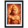 hanuman portrait realistic digital orange glow divine art 10 black main
