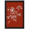 hanuman warli tribal art white red maharashtra folk art 19 black main