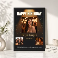 Happy Birthday Collage Frame Pink Floral Celebration Wishes Photo Frame 11 happy birthday collage frame pink floral celebration wishes photo frame 02 black 4