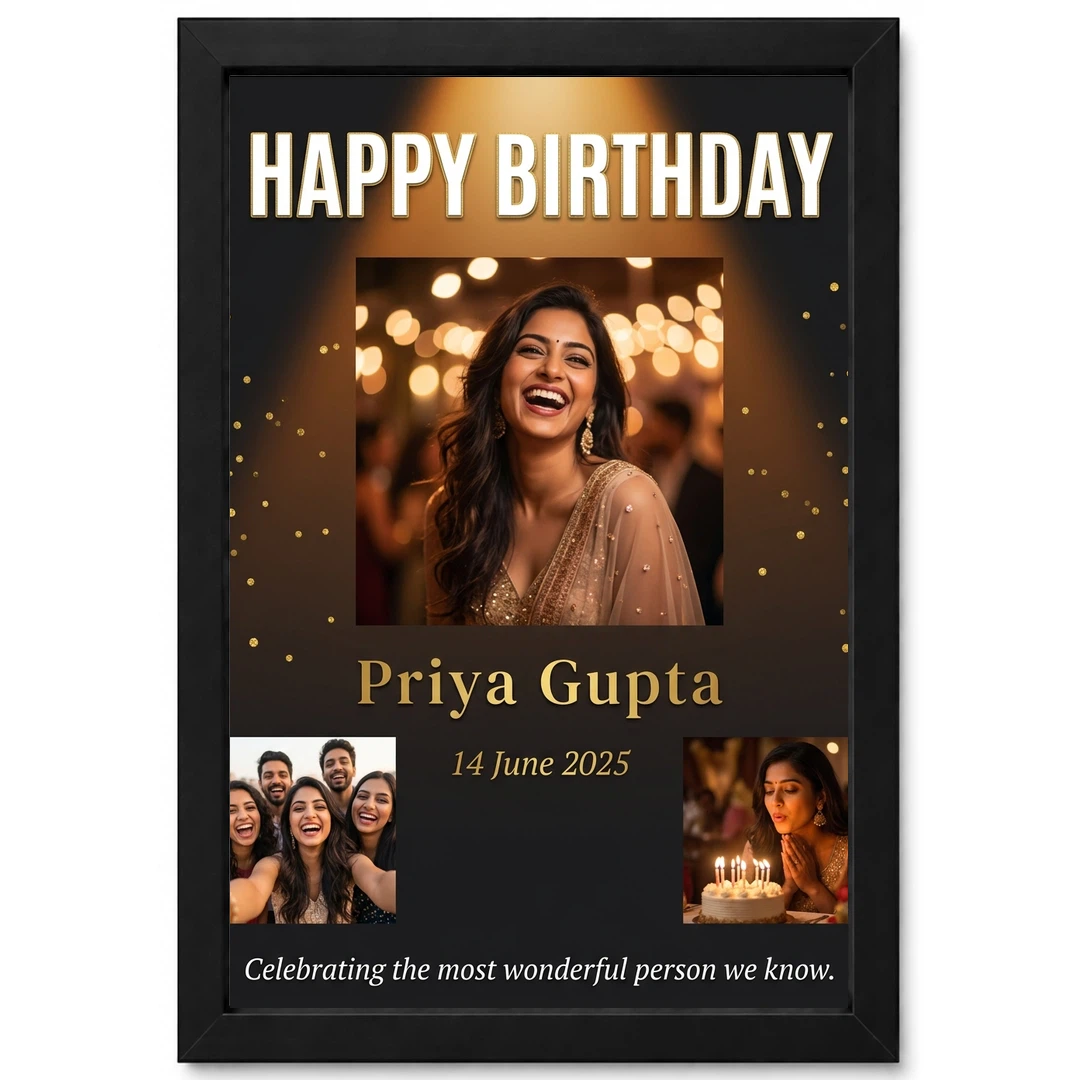 Happy Birthday Collage Frame Pink Floral Celebration Wishes Photo Frame 1 Happy Birthday Collage Frame Pink Floral Celebration Wishes Photo Frame