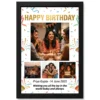 Happy Birthday Collage Frame Vibrant Multi Photo Wishes Photo Frame