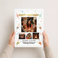 Happy Birthday Collage Frame Vibrant Multi Photo Wishes Photo Frame 14 happy birthday collage frame vibrant multi photo wishes photo frame 01 white 3