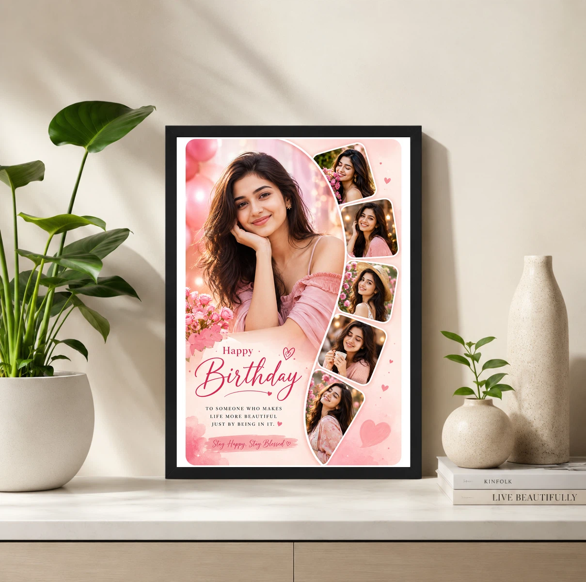 Happy Birthday Girlfriend Collage Photo Frame Couple Portrait 2 Happy Birthday Girlfriend Collage Photo Frame Couple Portrait - Image 2