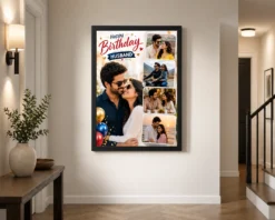 Alternative view of Happy Birthday Photo Frame for Husband Couple Balloon