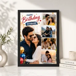 Happy Birthday Photo Frame for Husband Couple Balloon 11 happy birthday photo frame for husband couple balloon black 4