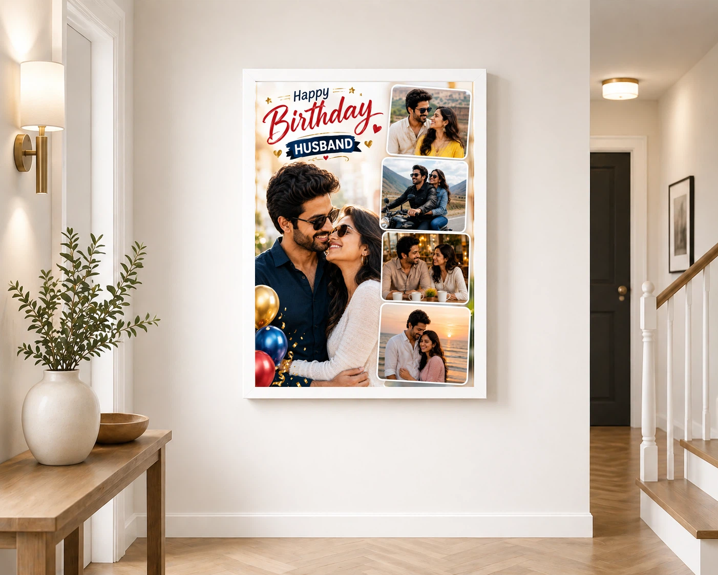 Happy Birthday Photo Frame for Husband Couple Balloon 6 Happy Birthday Photo Frame for Husband Couple Balloon - Image 6