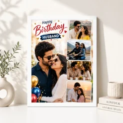 Happy Birthday Photo Frame for Husband Couple Balloon 15 happy birthday photo frame for husband couple balloon white 4