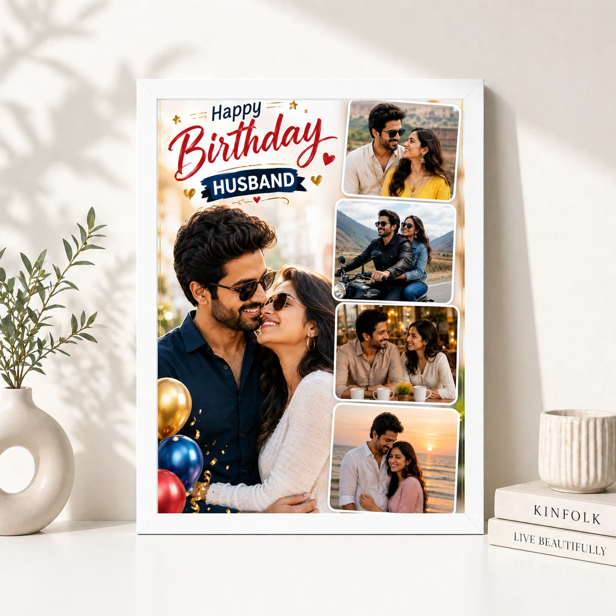 Happy Birthday Photo Frame for Husband Couple Balloon 8 Happy Birthday Photo Frame for Husband Couple Balloon - Image 8
