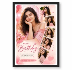 Happy Birthday Wife Collage Photo Frame Couple Portrait