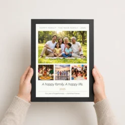 happy family photo frame pastel rainbow love joy art photo frame 03 black 3