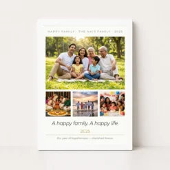 happy family photo frame pastel rainbow love joy art photo frame 03 white main