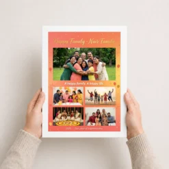 happy family photo frame vibrant colorful joyful art photo frame 01 white 3