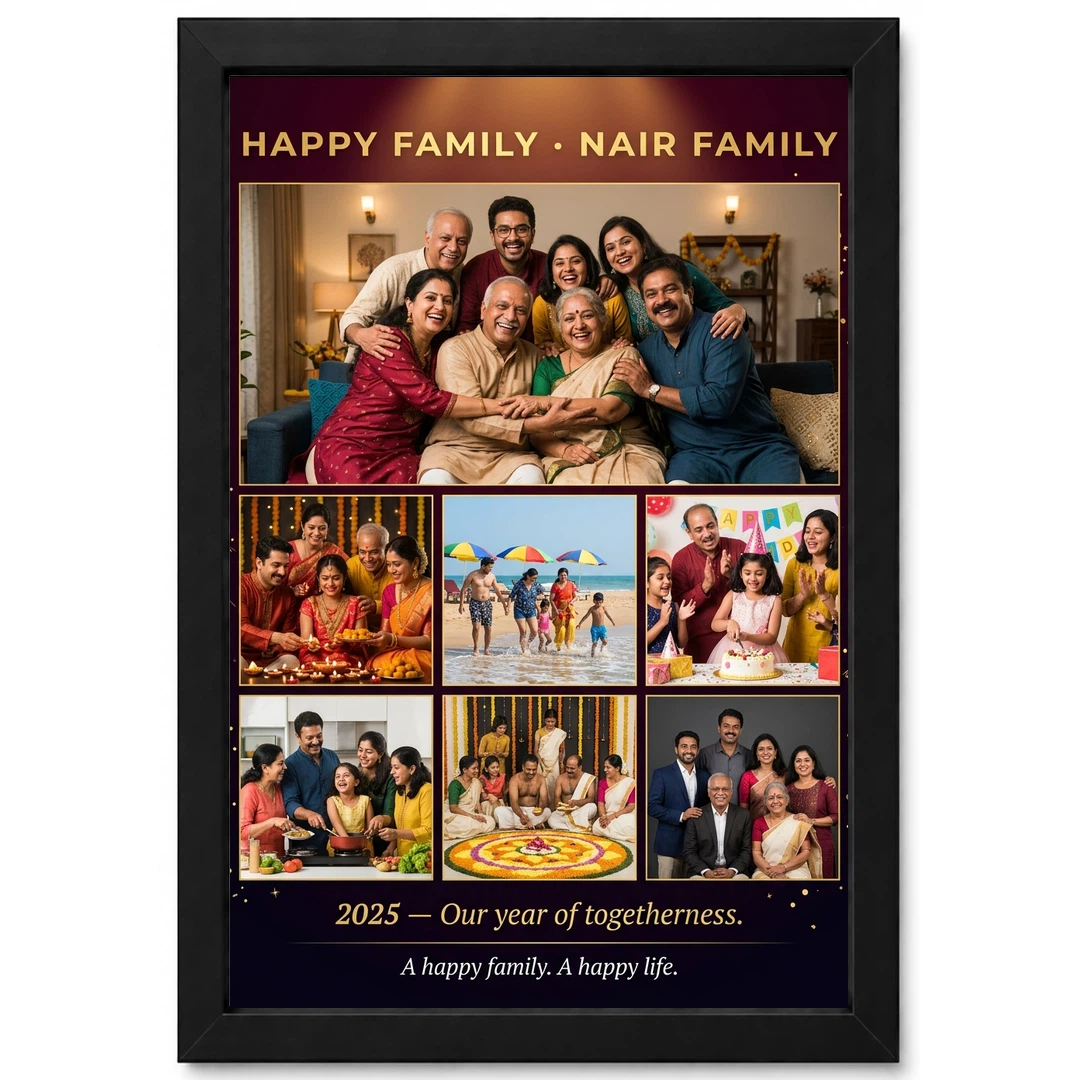 Happy Family Photo Frame Warm Sunny Cheerful Portrait Photo Frame 1 Happy Family Photo Frame Warm Sunny Cheerful Portrait Photo Frame