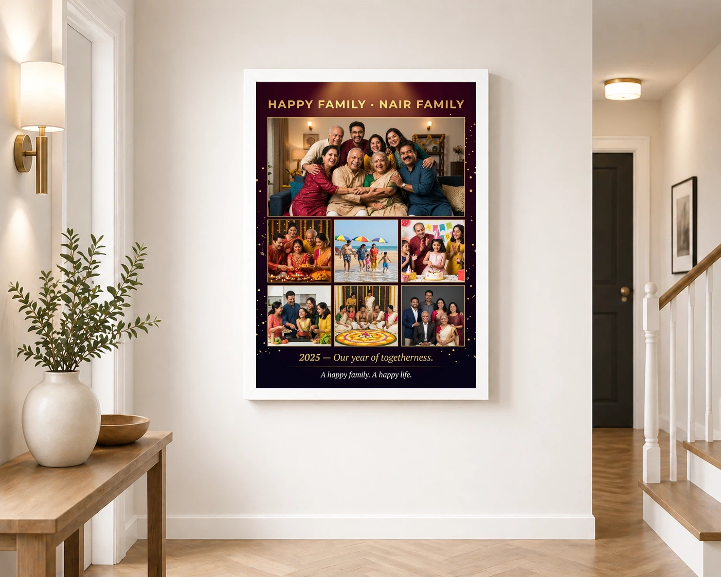 Happy Family Photo Frame Warm Sunny Cheerful Portrait Photo Frame 6 Happy Family Photo Frame Warm Sunny Cheerful Portrait Photo Frame - Image 6