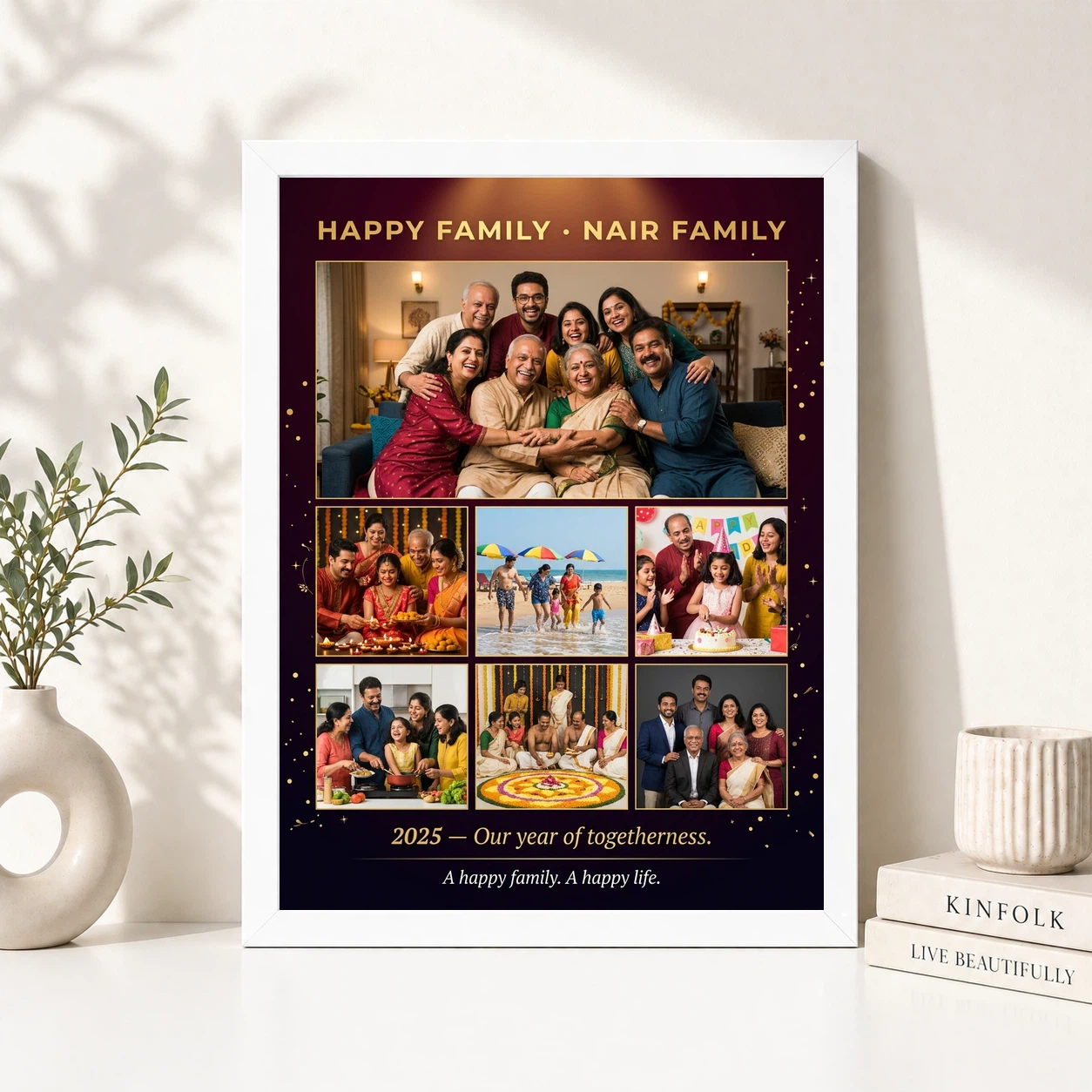 Happy Family Photo Frame Warm Sunny Cheerful Portrait Photo Frame 8 Happy Family Photo Frame Warm Sunny Cheerful Portrait Photo Frame - Image 8