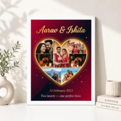heart collage frame pastel floral love heart memories photo frame 02 white 4