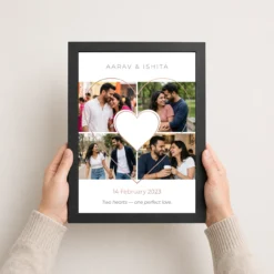 heart collage frame red heart bold love romantic photo frame 03 black 3